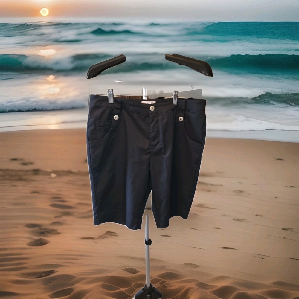 Tehama Hand Em Dry. Size 10 Shorts 16" Waist,  10" Rise, ‎ 10" Inseam.